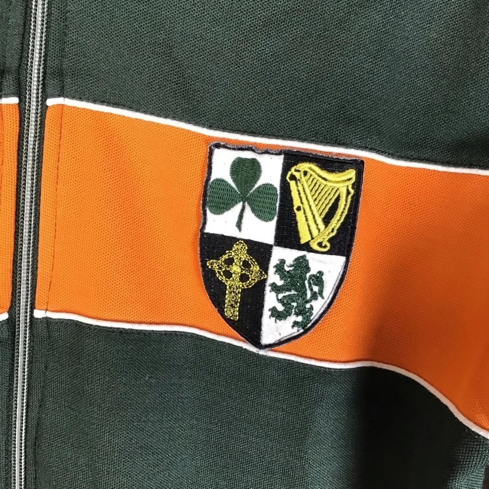 Ace Brand Ireland Green and Orange Track Jacket Size Large.
